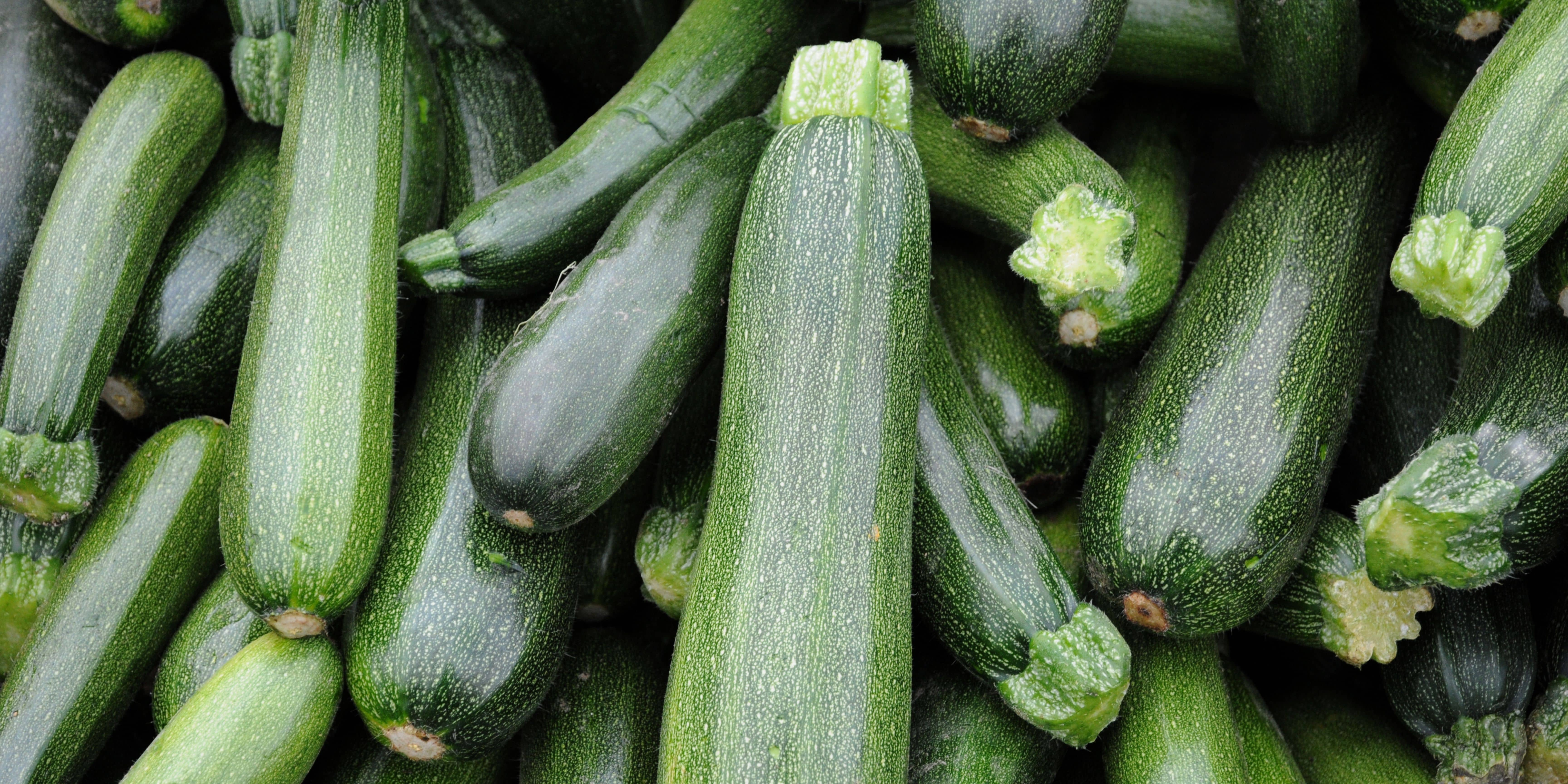 Courgettes being stored