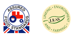 Fresh Produce: RTA Farm Assurance  and LEAF Assurance logos